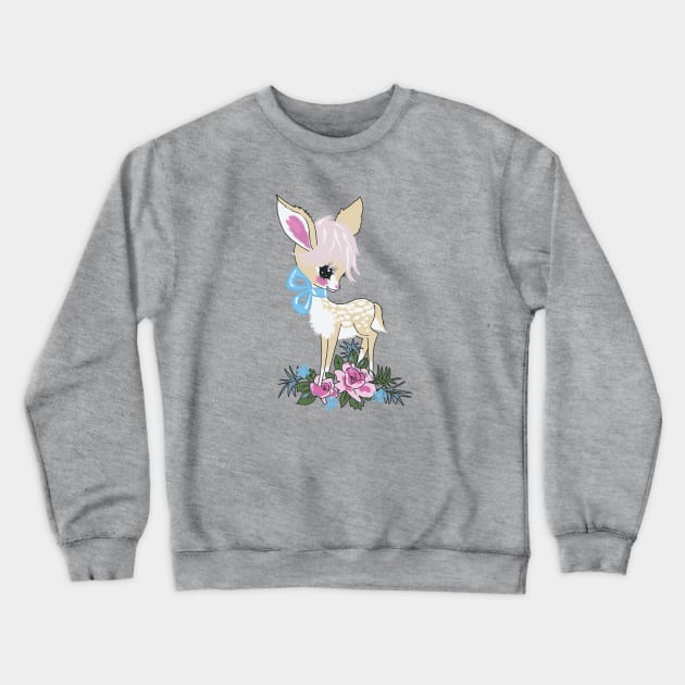 Dear oh Deer Crewneck Sweatshirt by VultureVomitInc